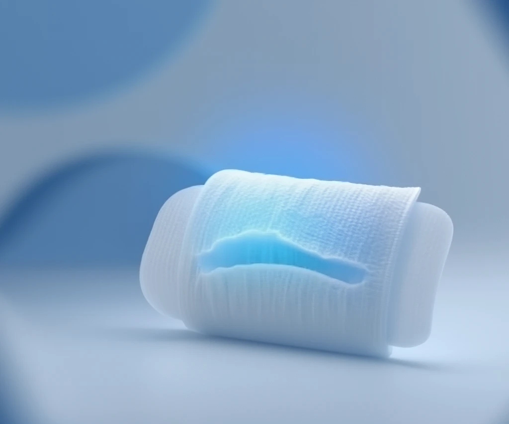 Hygienisches Produkt auf blauer Oberfläche